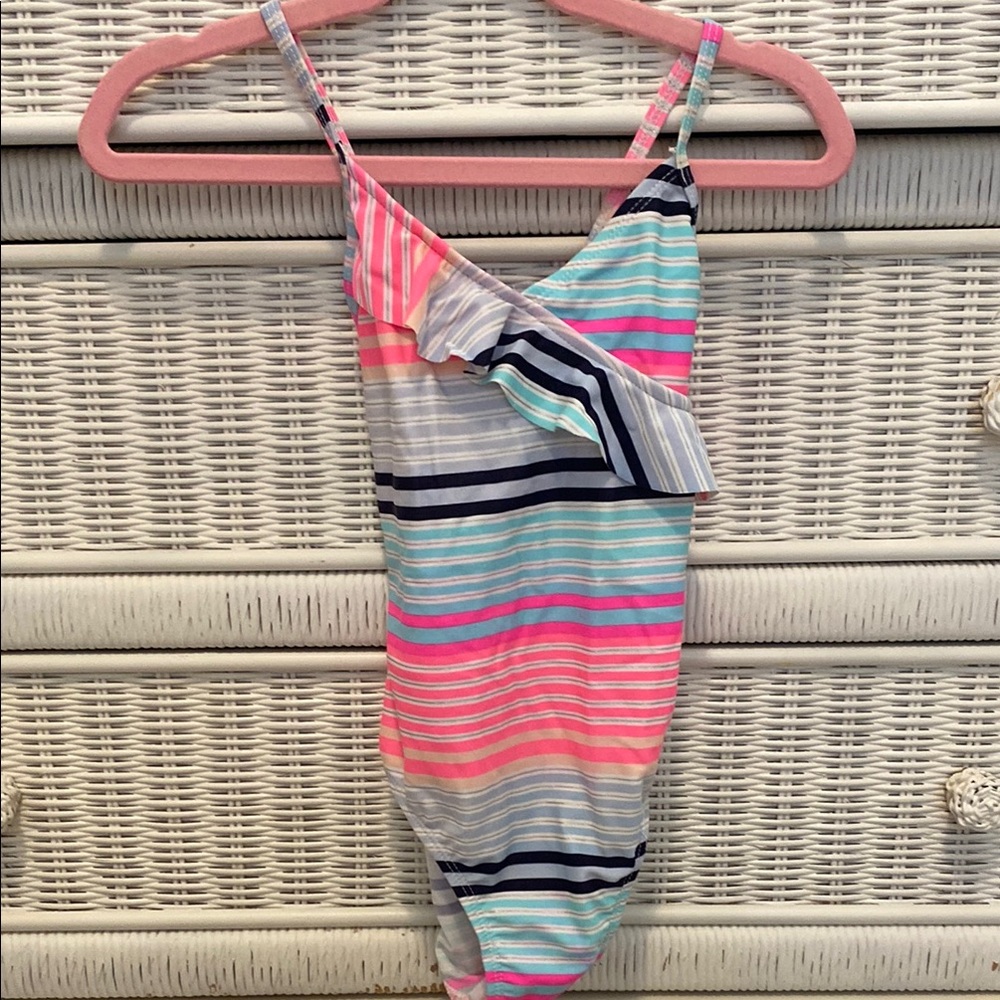 Vibrant Striped Swimsuit